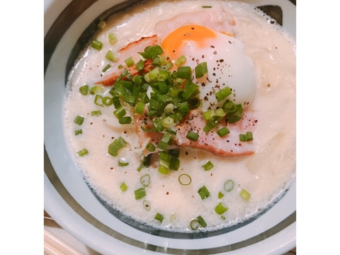 牛乳消費にオススメ!カルボナーラーメン♪♪